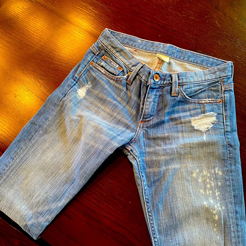 Banana Republic stressed denim jeans
